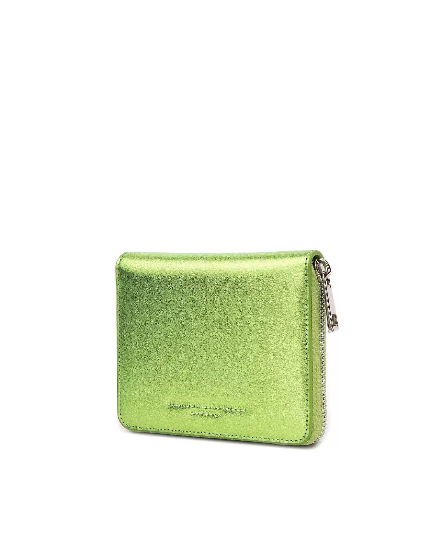 Wallets>Brandon Blackwood Tristan Wallet Metallic Green Leather