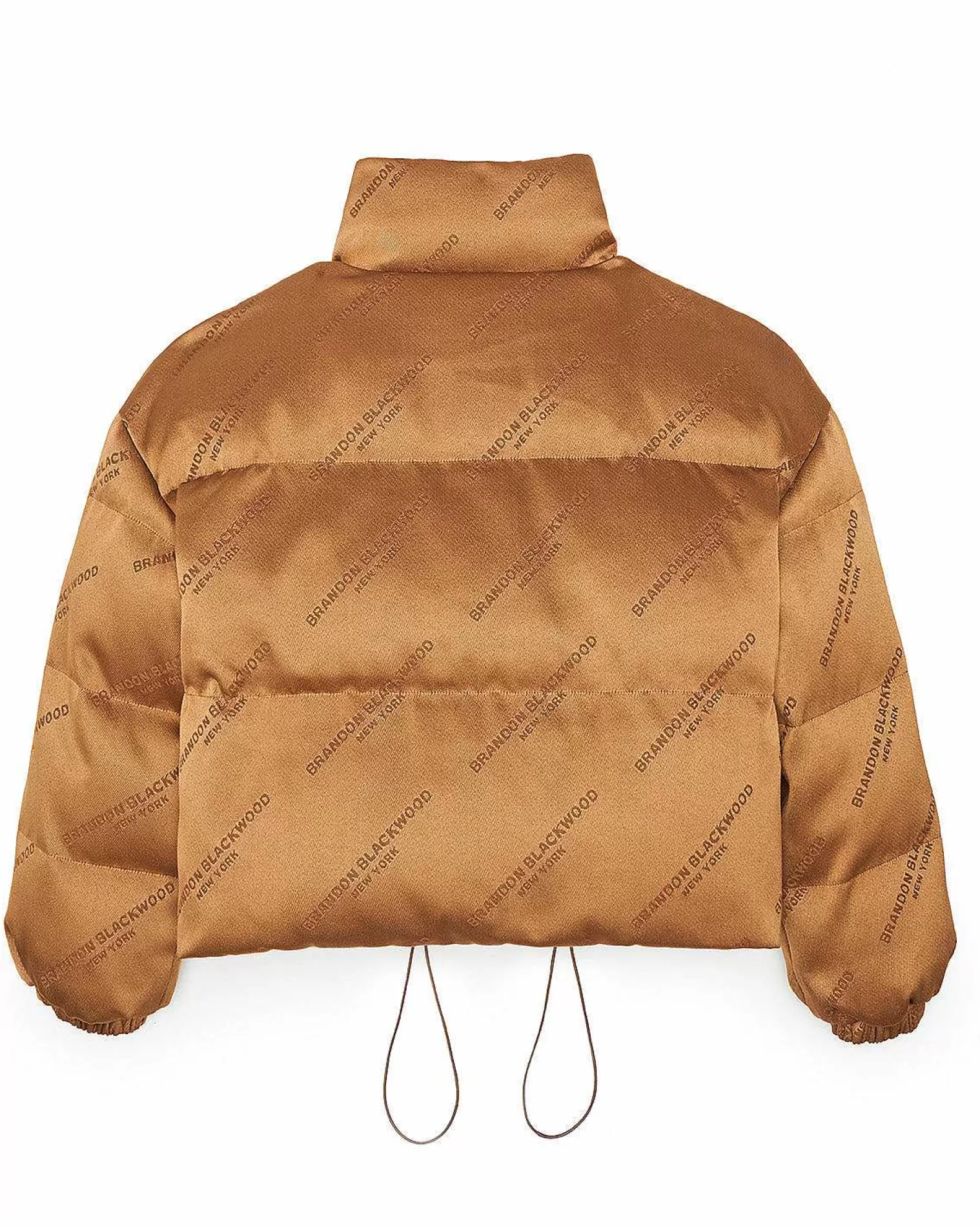 Outerwear>Brandon Blackwood Twill Logo Puffer Camel