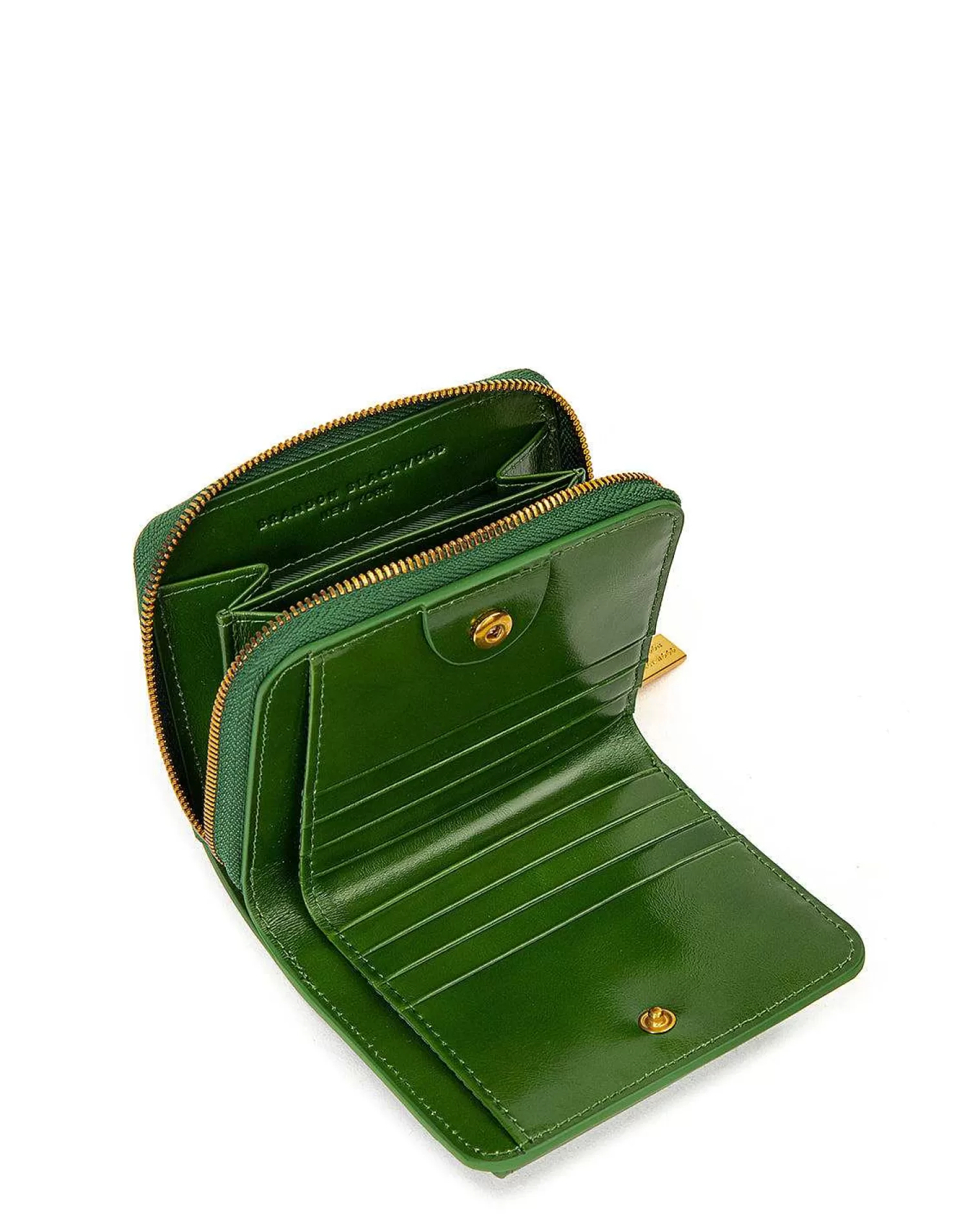 Wallets>Brandon Blackwood Wooster Wallet Green Oil Leather