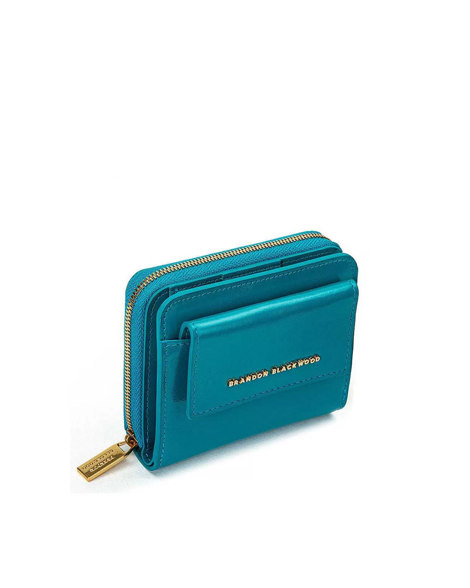 Wallets>Brandon Blackwood Wooster Wallet Blue Oil Leather