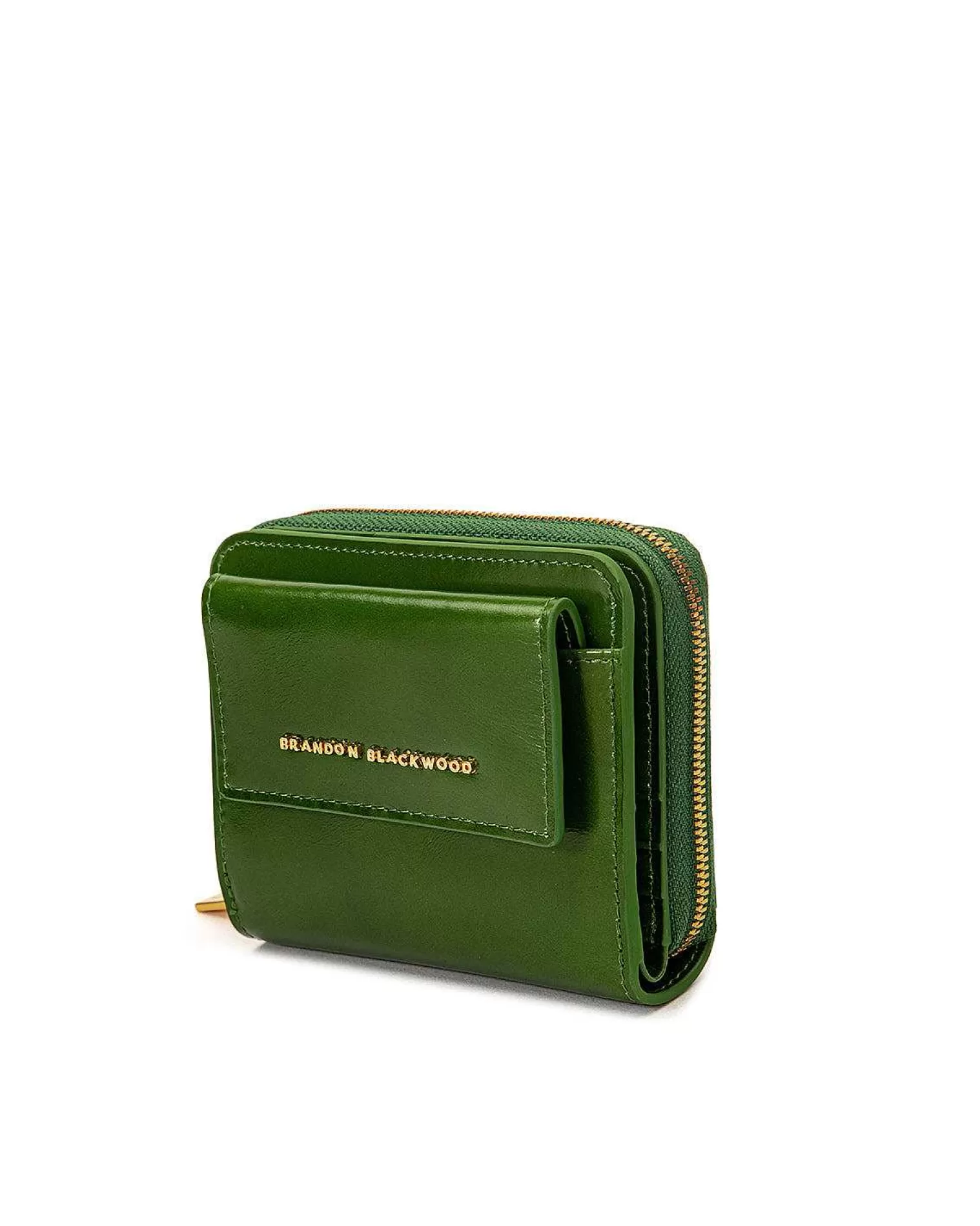 Wallets>Brandon Blackwood Wooster Wallet Green Oil Leather